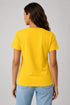 Women's Summer Vibes Premium Cotton T-Shirt - Yellow - Back View