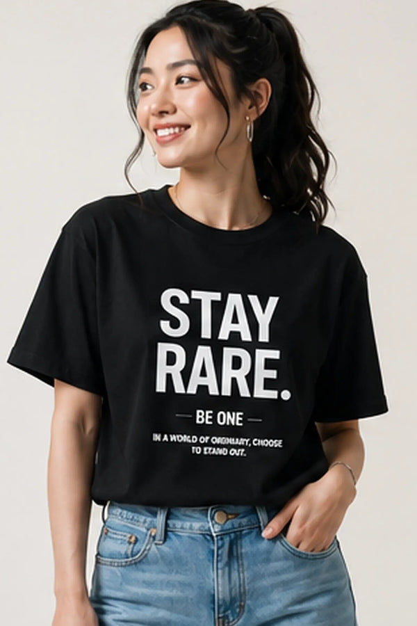 Stay Rare Women’s Graphic Oversized T-Shirt