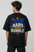 Train Hard Stay Humble Oversized Graphic T-Shirt Rare Mode - Train Hard Stay Humble Black Back
