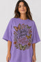 Wild Heart Gentle Wings Oversized T-Shirt in Purple