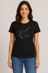 Women's Gentle Touch Dog Love Premium Cotton Oversized T-Shirt - Black - Front View