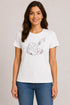 Women's Gentle Touch Dog Love Premium Cotton Oversized T-Shirt - White - Front View