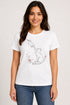 Women's Gentle Touch Cat Love Premium Cotton Regular Fit T-Shirt - White - Front View