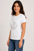Women's Gentle Touch Cat Love Premium Cotton Regular Fit T-Shirt - White - Side View