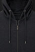Women Premium Cotton Zip Hoodie - Charcoal Grey close view