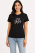 Women's I Love Yoga Premium Cotton Regular Fit T-Shirt - Black - Front View