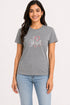 Women's I Love Yoga Premium Cotton Regular Fit T-Shirt - Grey Melange - Front View