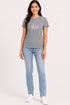 Women's I Love Yoga Premium Cotton Regular Fit T-Shirt - Grey Melange - Full View