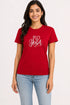 Women's I Love Yoga Premium Cotton Regular Fit T-Shirt - Red - Front View