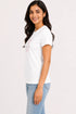 Women's I Love Yoga Premium Cotton Regular Fit T-Shirt - White - Side View