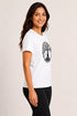 Women Yoga Tree Regular Round Neck T-Shirt - White - Side View