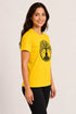 Women Yoga Tree Regular Round Neck T-Shirt - Yellow - Side View
