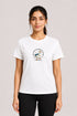 Women's Peace Was Never an Option Yoga Duck Regular Fit T-Shirt - White - Sukhasana Yoga Close View