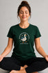 Women's Peace Was Never an Option Yoga Duck Regular Fit T-Shirt - Green - Front View